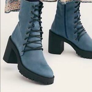 Free People Dylan lace up platform lug sole boot